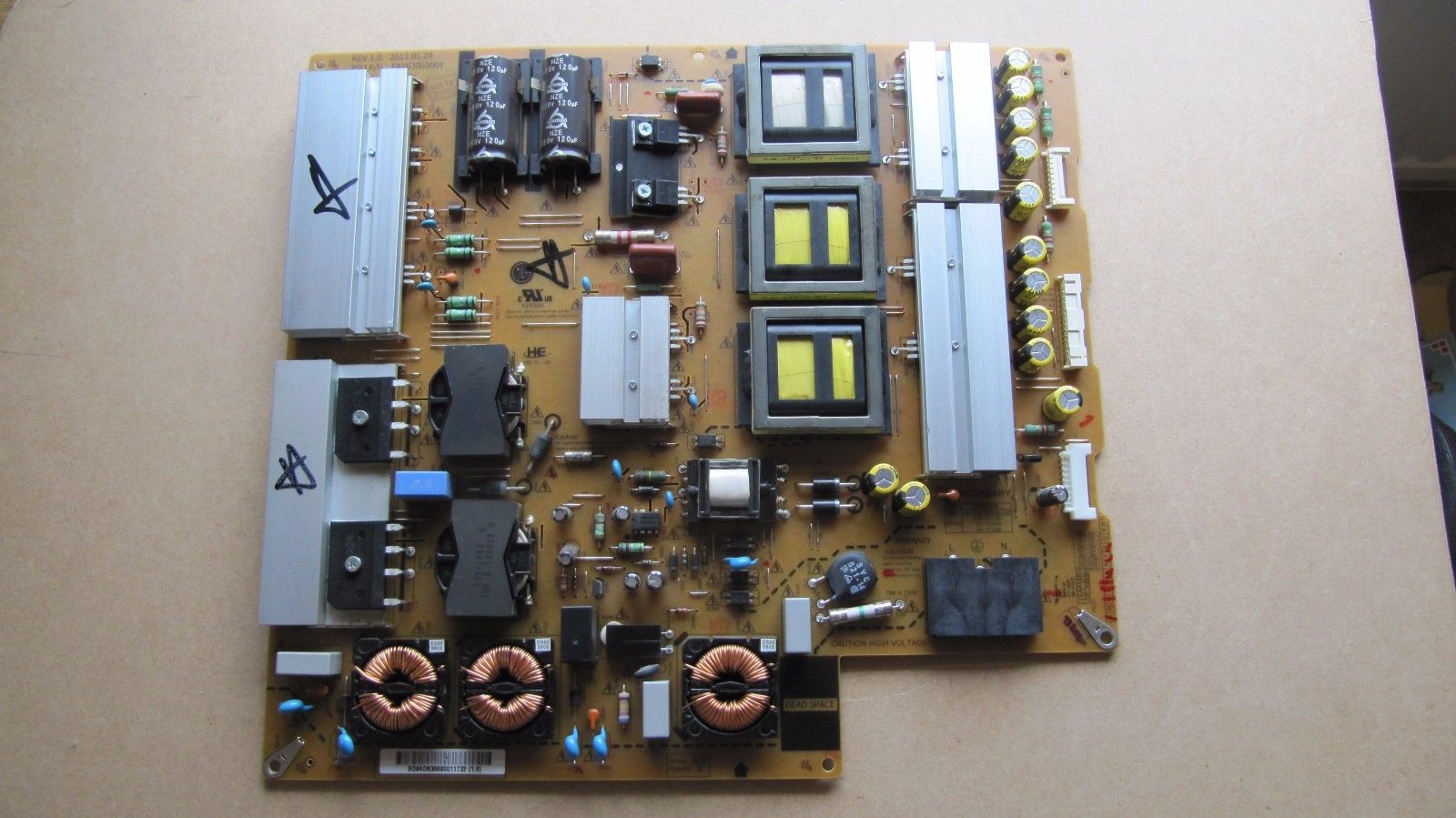 EAY63069001 POWER SUPPLY BOARD LG 55LA970W tested - Click Image to Close